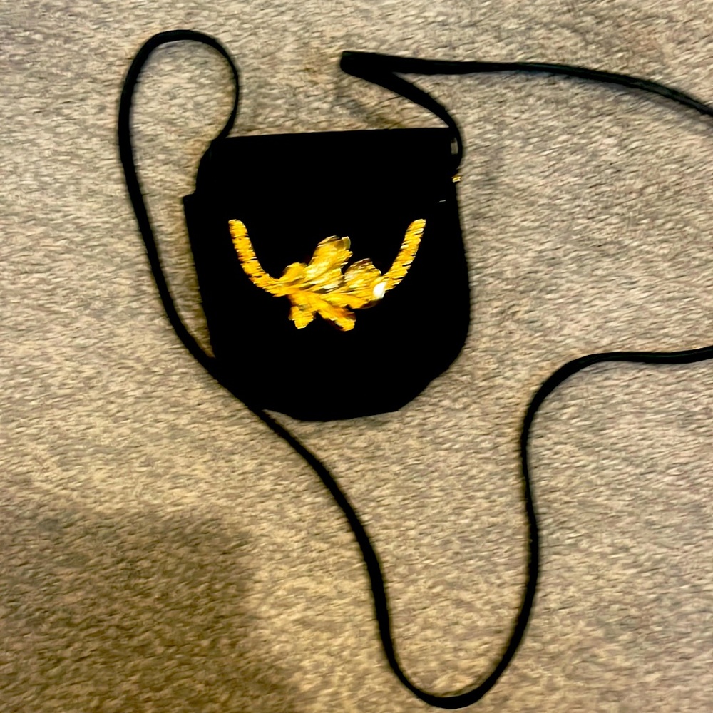 Ann Turk authentic black suede bag